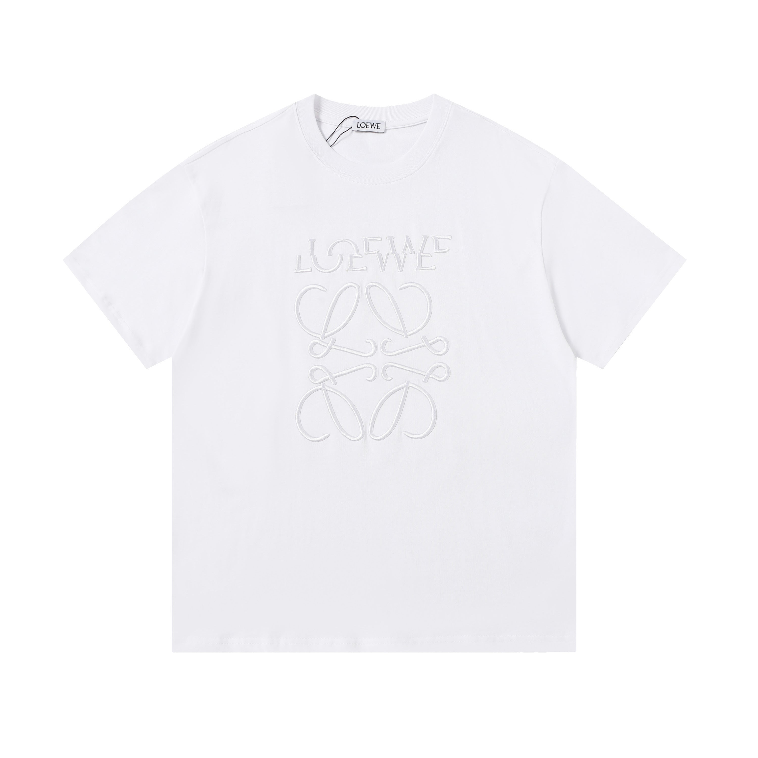 Loewe | Embroidered Anagram Logo Tee | Black & White