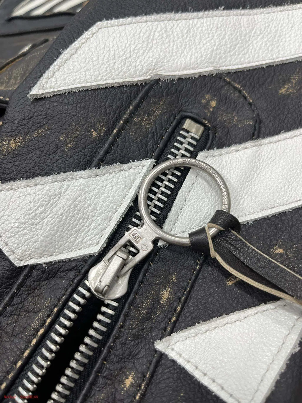 Off-White | Black Leather Arrow Biker Jacket Off-White