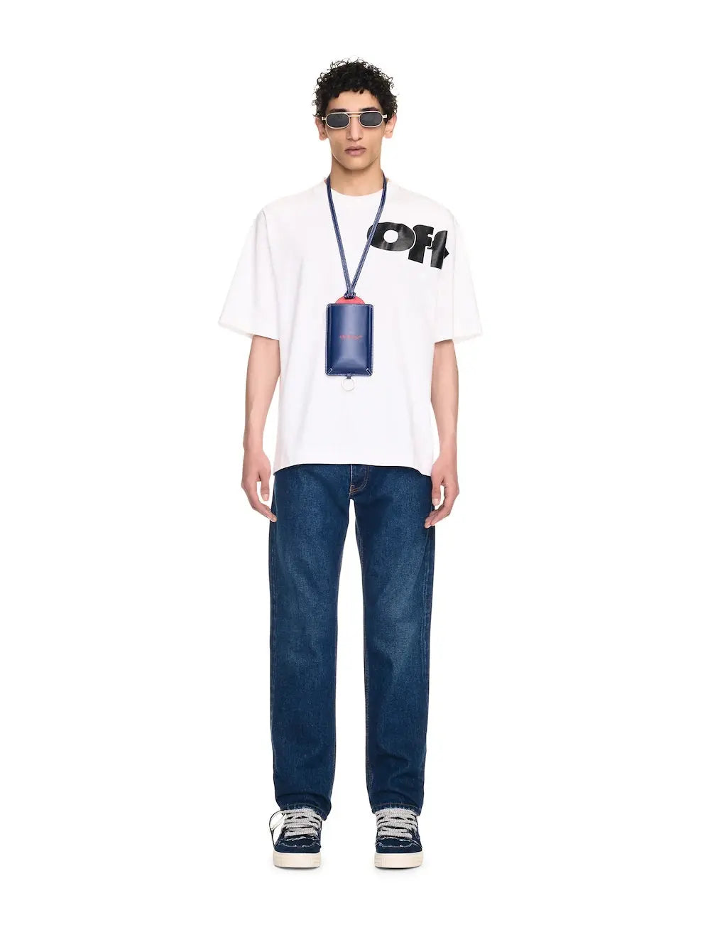 Off-White | Split-Logo Typography Tee | Black, White, or Olive Off-White