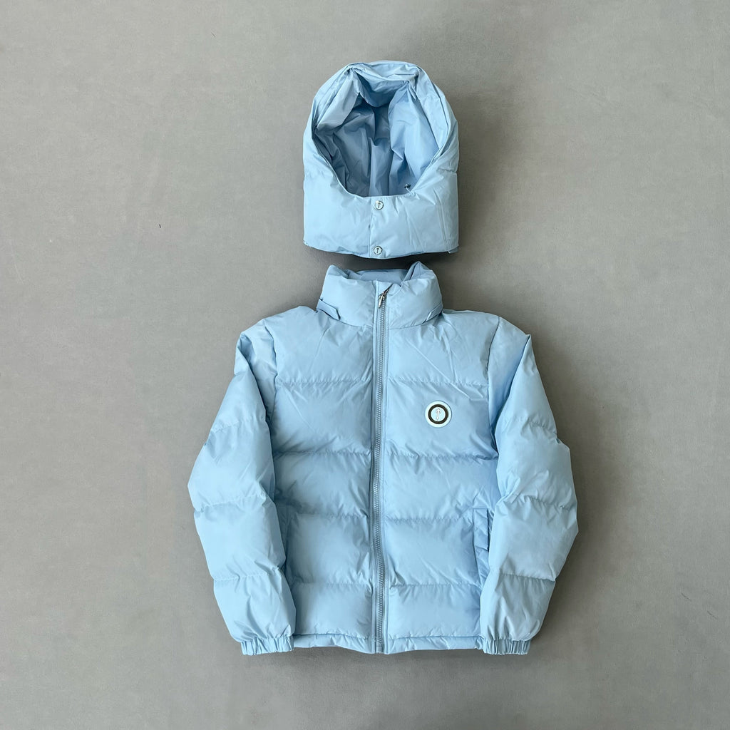 Trapstar London | Ice Blue Puffer Jacket | Detachable Hood | Streetwear Winter Outerwear