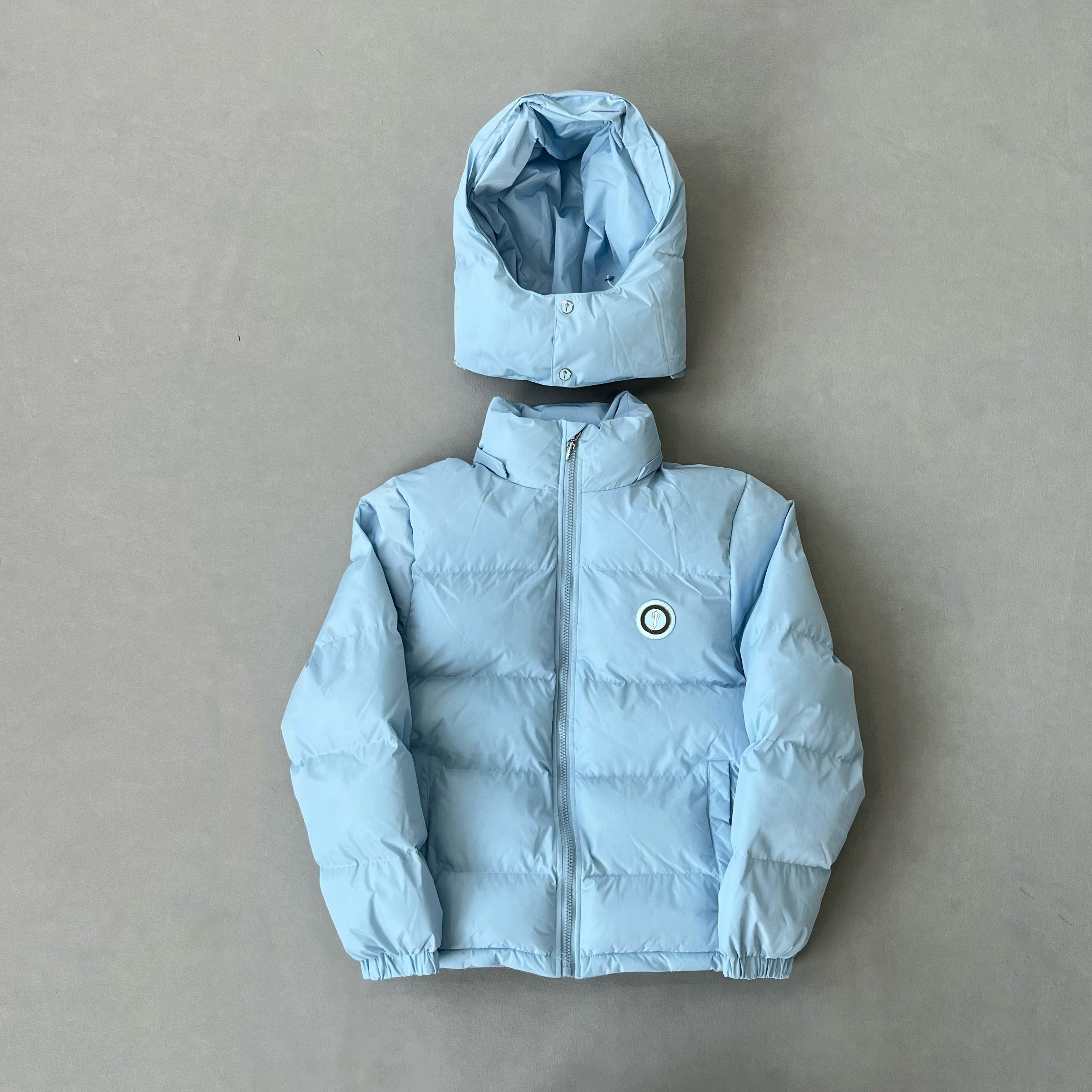 Trapstar London | Ice Blue Puffer Jacket | Detachable Hood | Streetwear Winter Outerwear