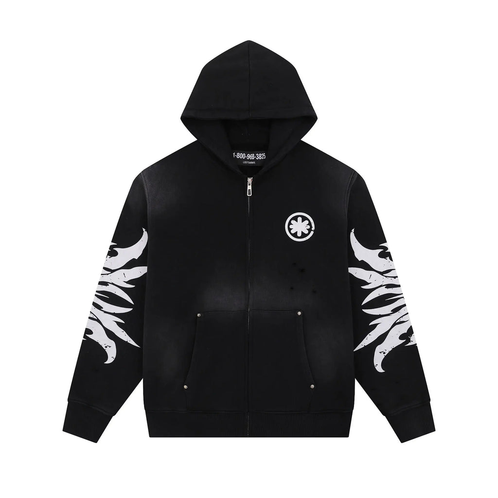 LOSTSHDWS | Full Zip Tracksuit Set Black LOSTSHDWS