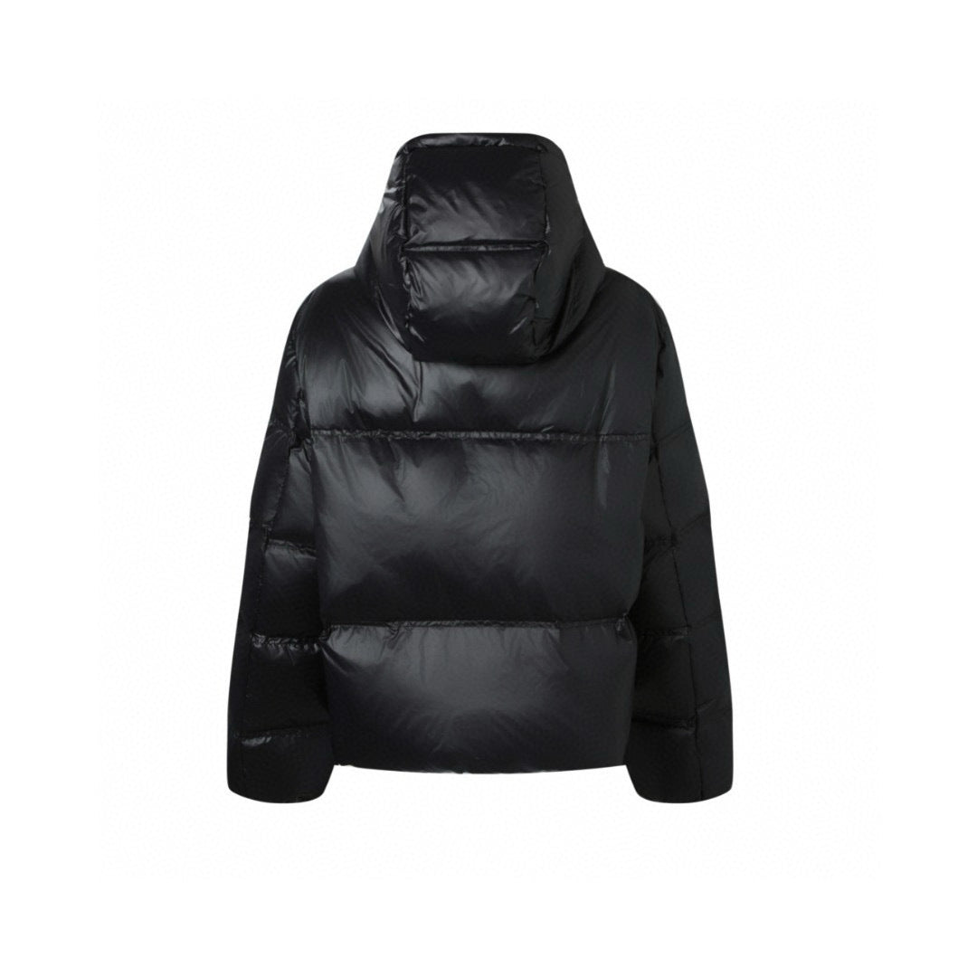 Moncler | Erea Square-Quilted Hooded Short Down Jacket | Black