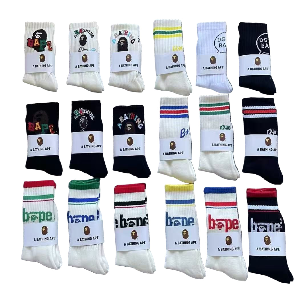 BAPE | Logo & Camo Socks Pack (3 for $60)