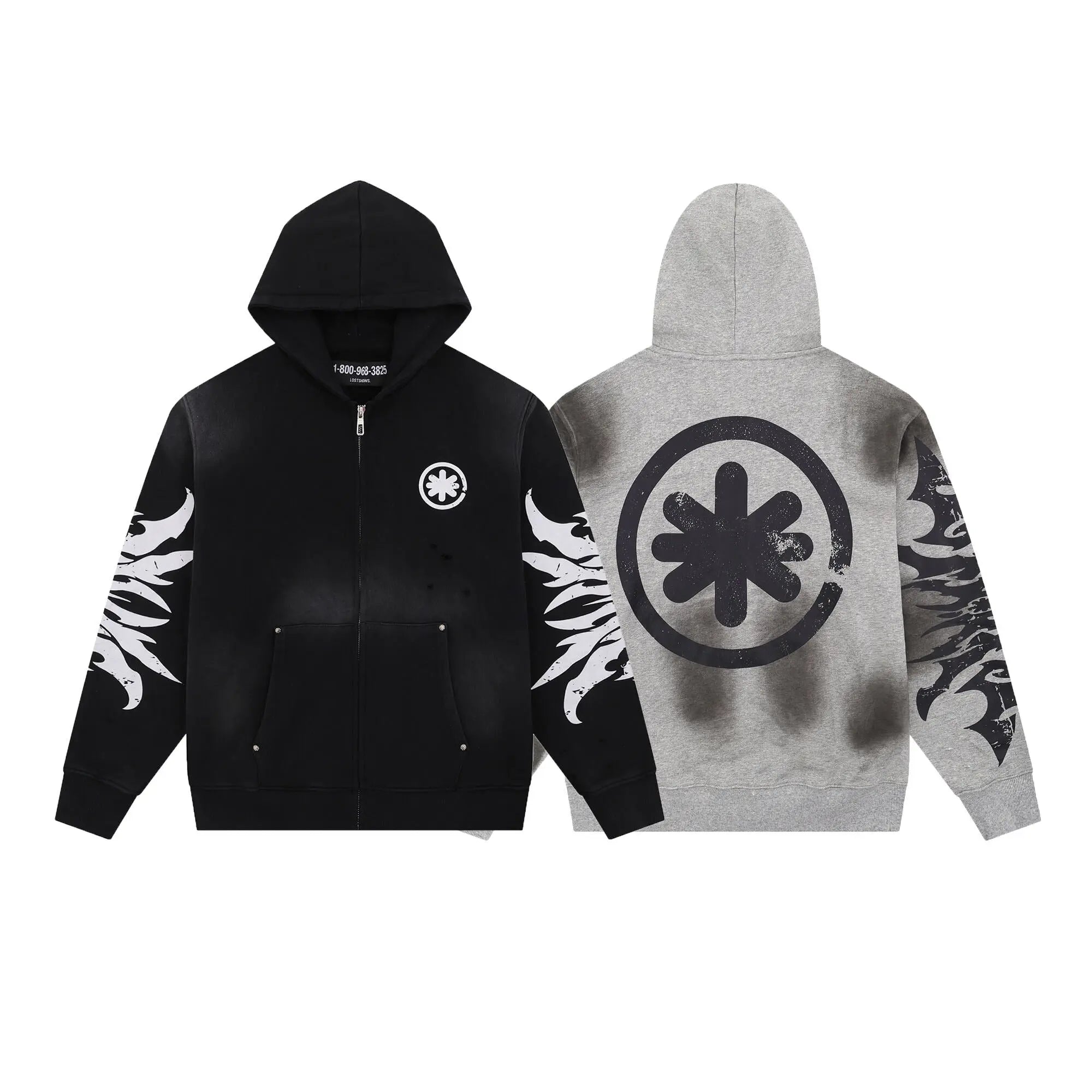 LOSTSHDWS | Full Zip Tracksuit Set Black LOSTSHDWS