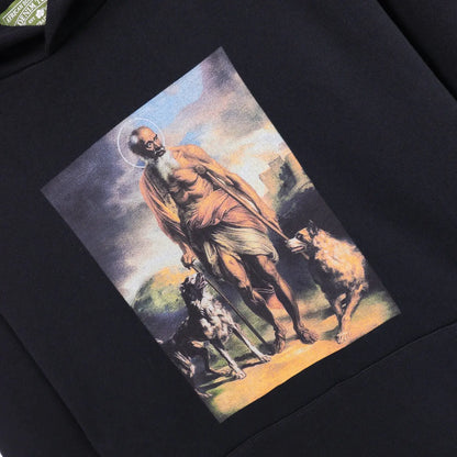 Denim Tears | Black Lazarus Hoodie | Front & Back Graphic Denim Tears