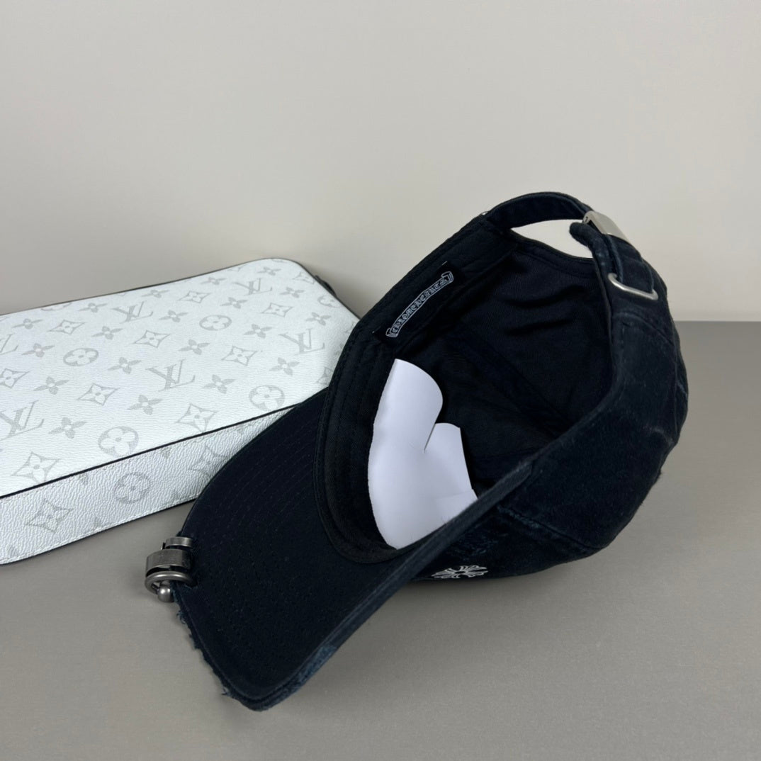 Chrome Hearts | Distressed Embroidered Horseshoe Cap | Multiple Colors