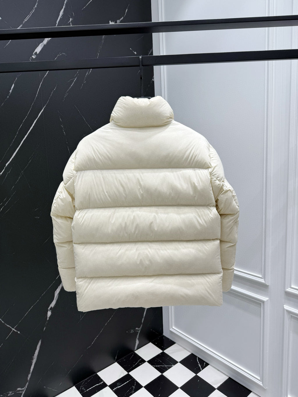 Moncler | Classic Down Puffer Jacket | Black & Ivory