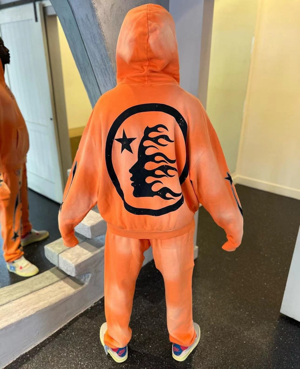 Hellstar | Orange Flame Logo Hoodie
