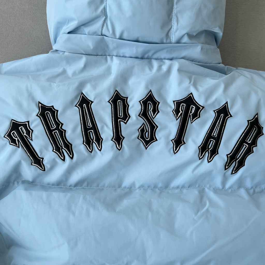 Trapstar London | Ice Blue Puffer Jacket | Detachable Hood | Streetwear Winter Outerwear