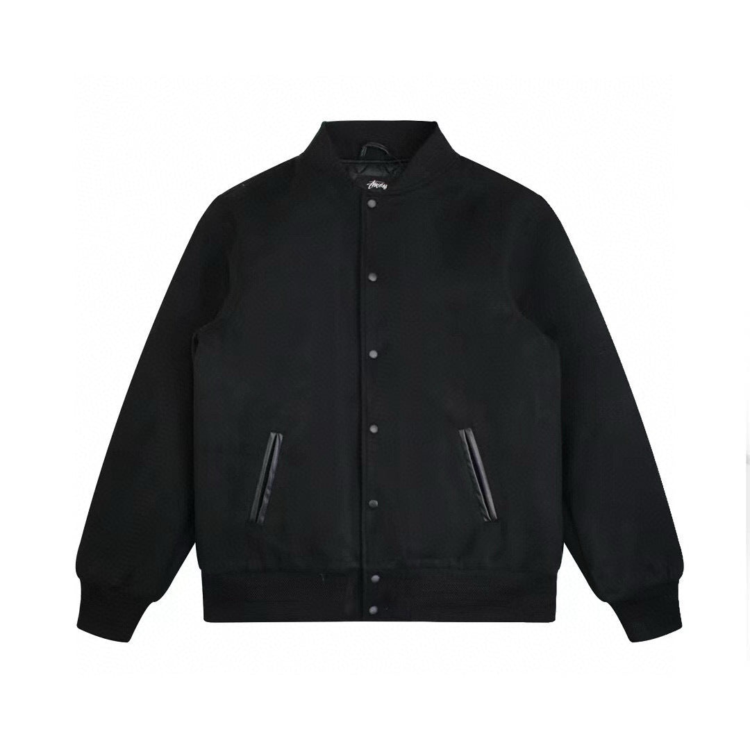 Stüssy | Sport Wool Varsity Jacket | Black, Blue, Beige