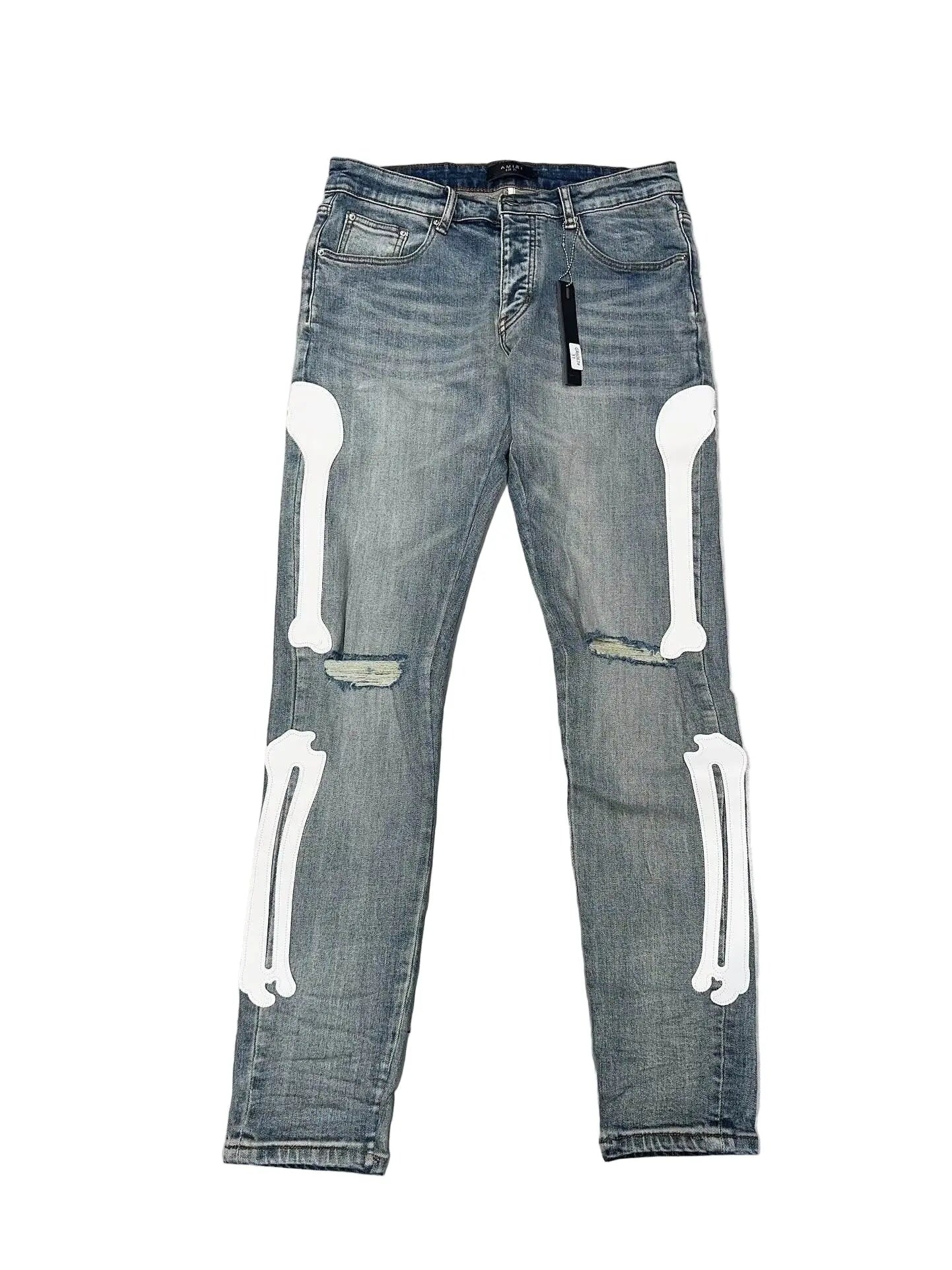 Amiri | Distressed Skelly Slim Denim Jeans Amiri