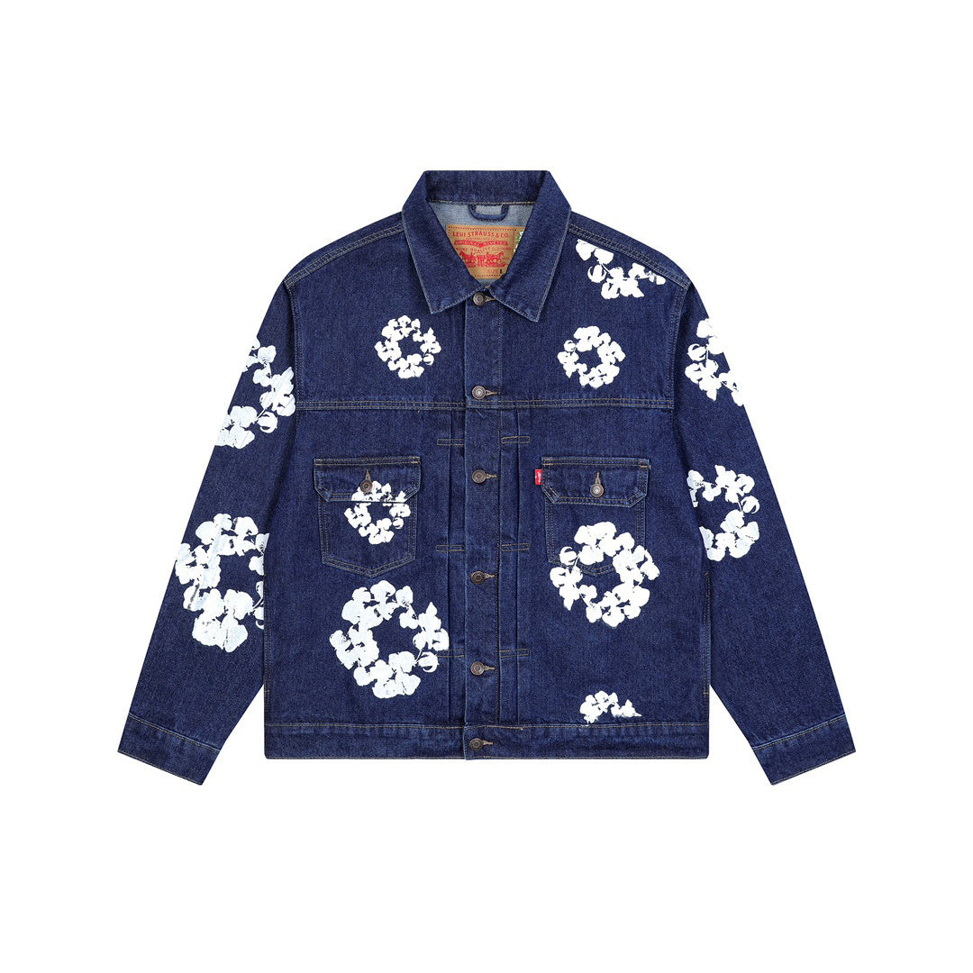 Denim Tears | Cotton Wreath Denim Jacket | Multiple Washes