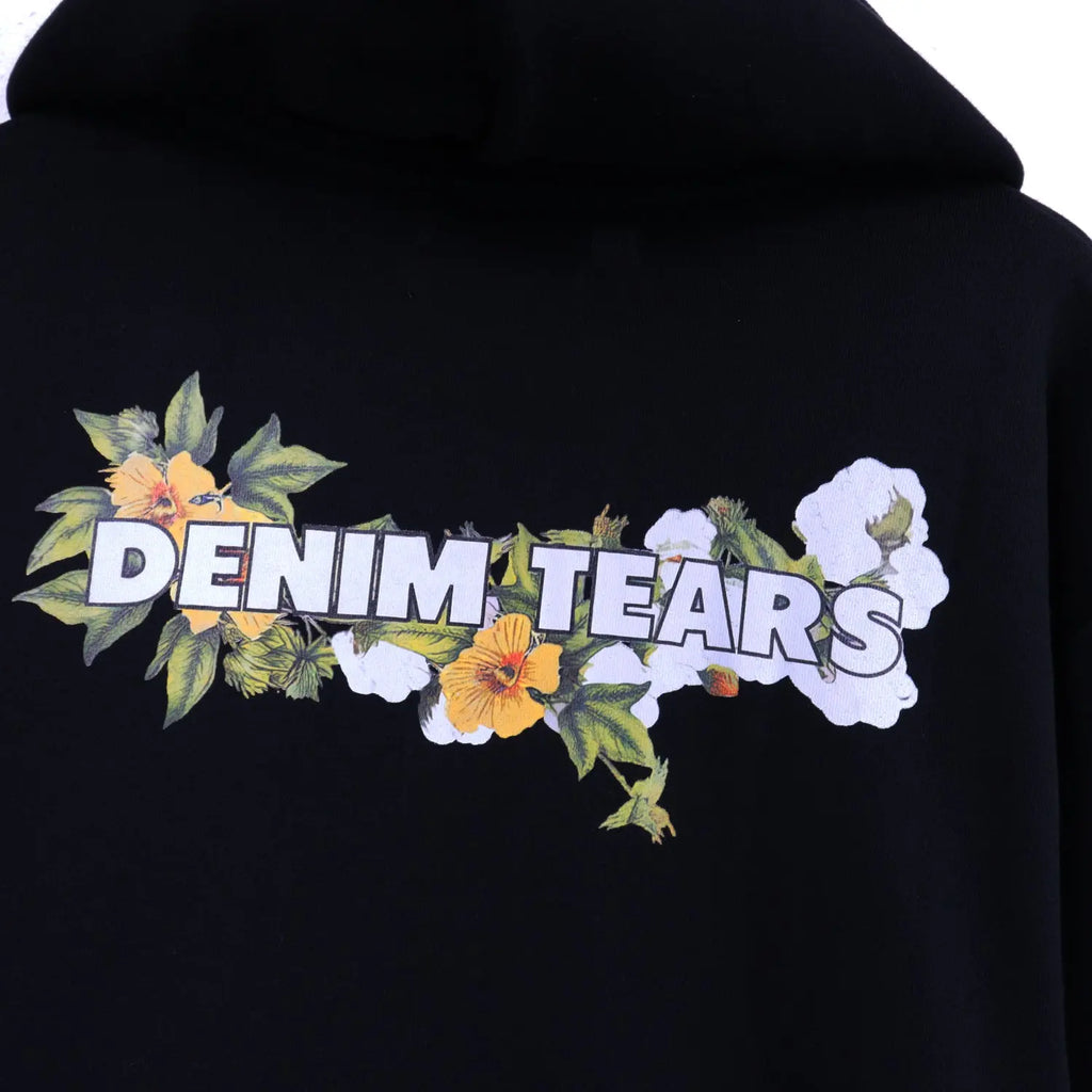 Denim Tears | Black Lazarus Hoodie | Front & Back Graphic Denim Tears