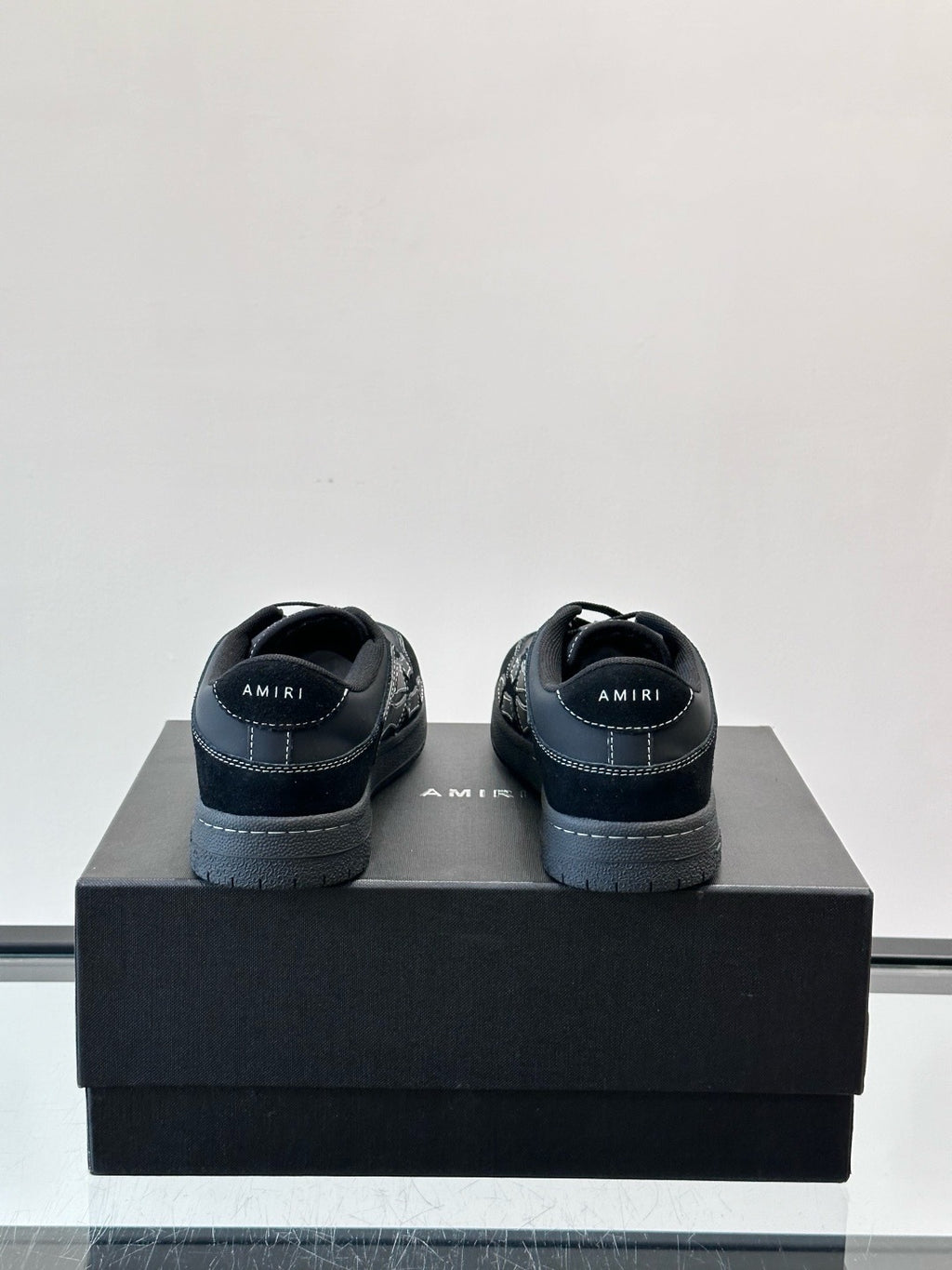 Amiri | Skel Low Sneakers | Black & White Leather