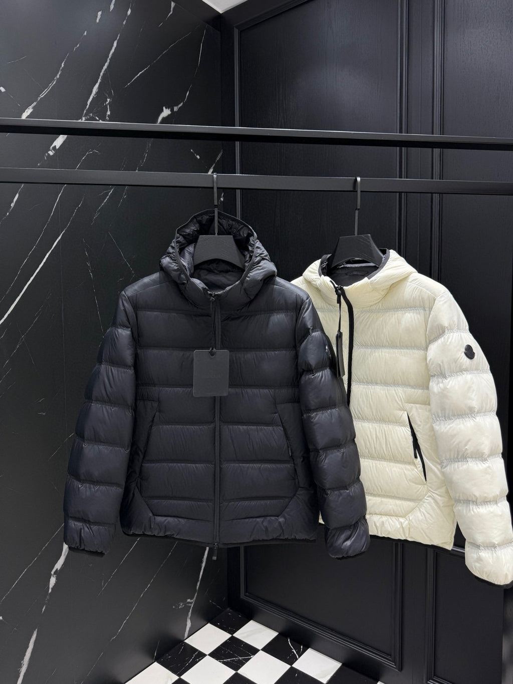 Moncler | Down Puffer Jacket | Black & Off-White