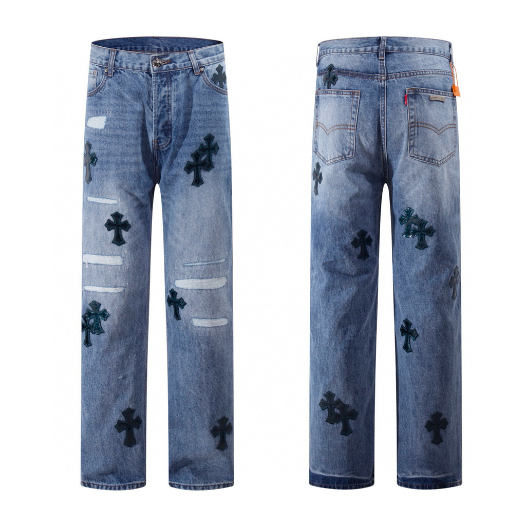 Chrome Hearts | Cross Patch Jeans | Black/Blue