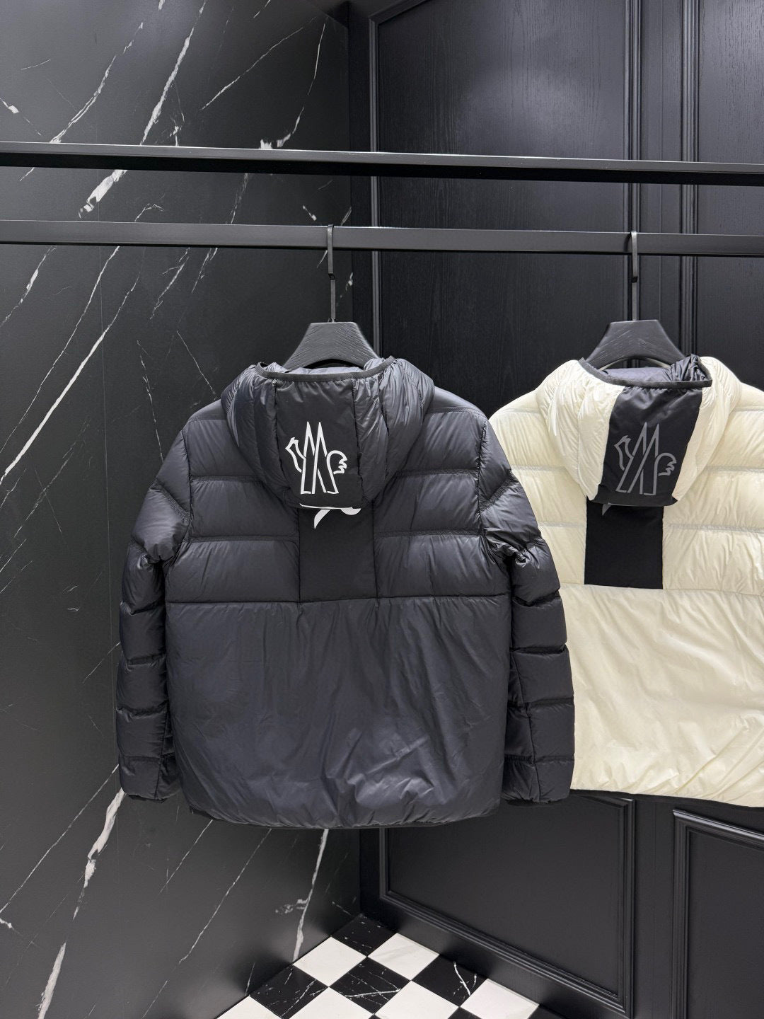 Moncler | Down Puffer Jacket | Black & Off-White