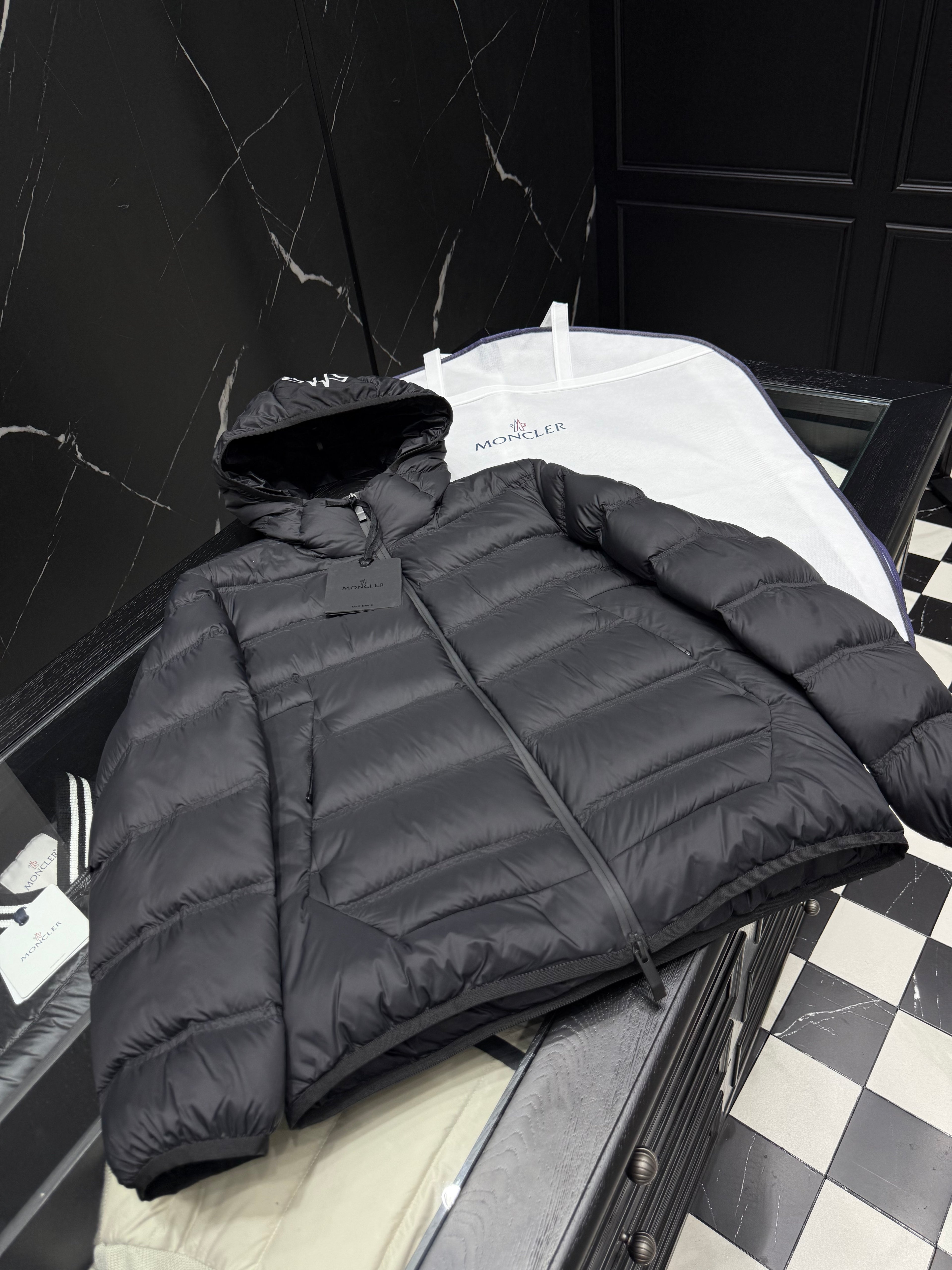 Moncler | Down Puffer Jacket | Black & Off-White