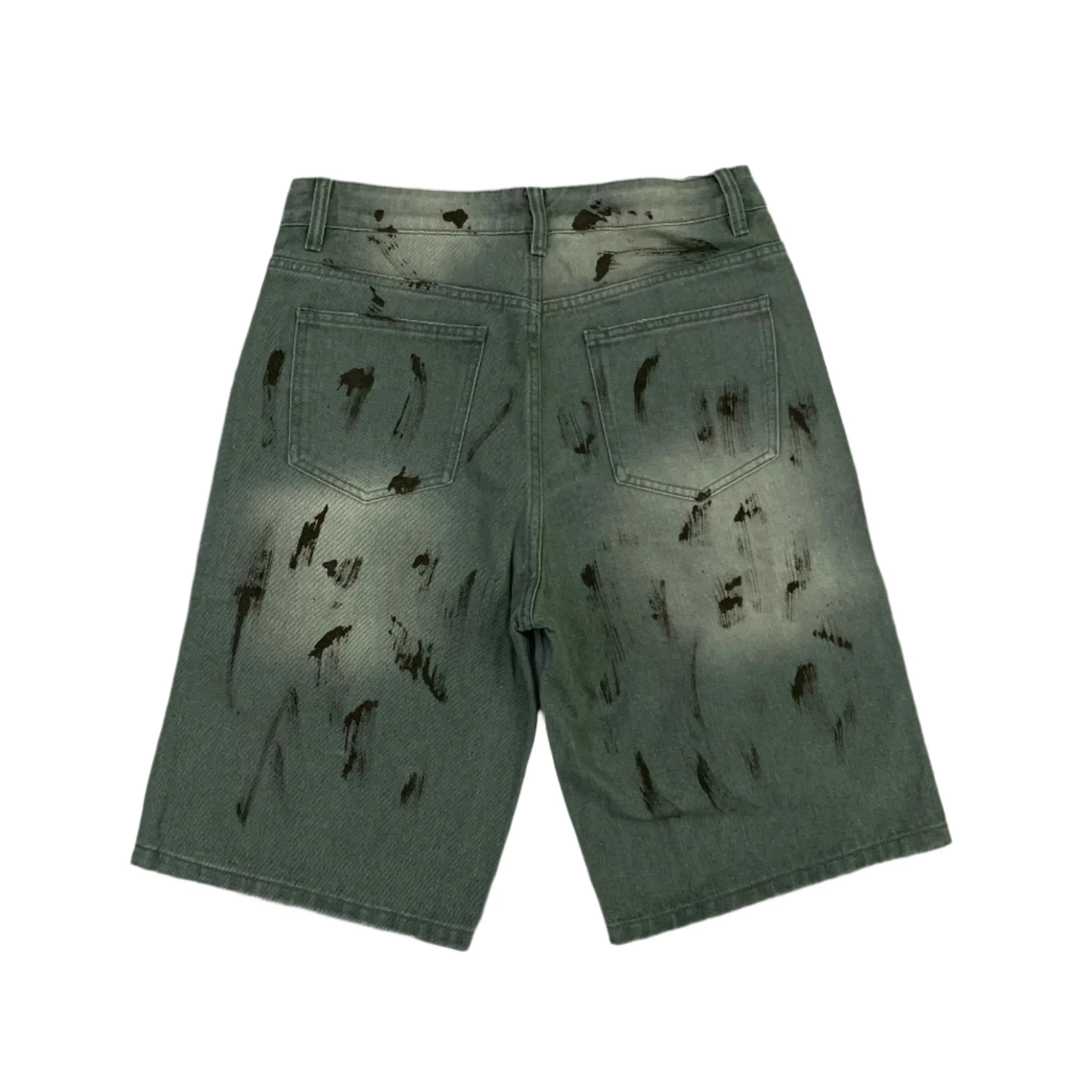 Valley | Embroidered Distressed Denim Shorts Valley