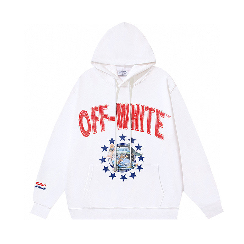 Off-White | Varsity Crest Hoodie | Black & White
