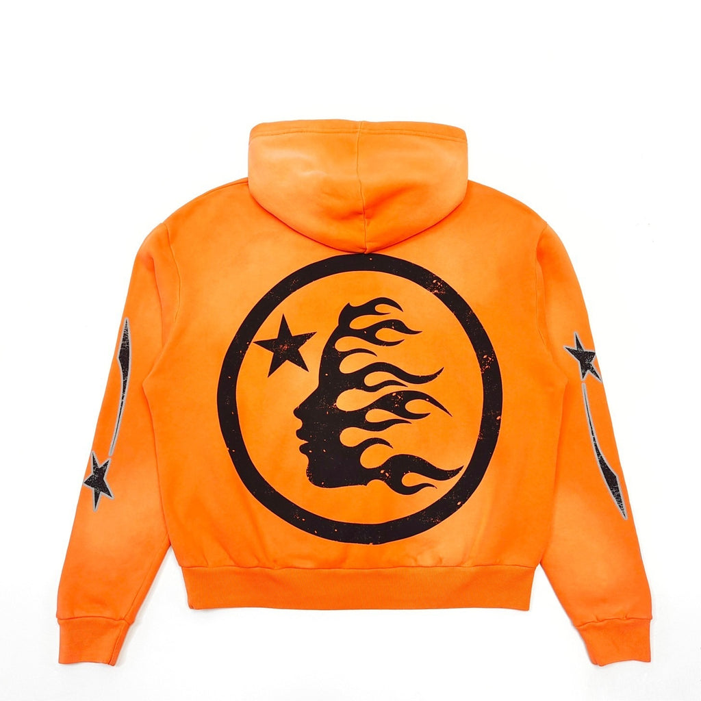 Hellstar | Orange Flame Logo Hoodie