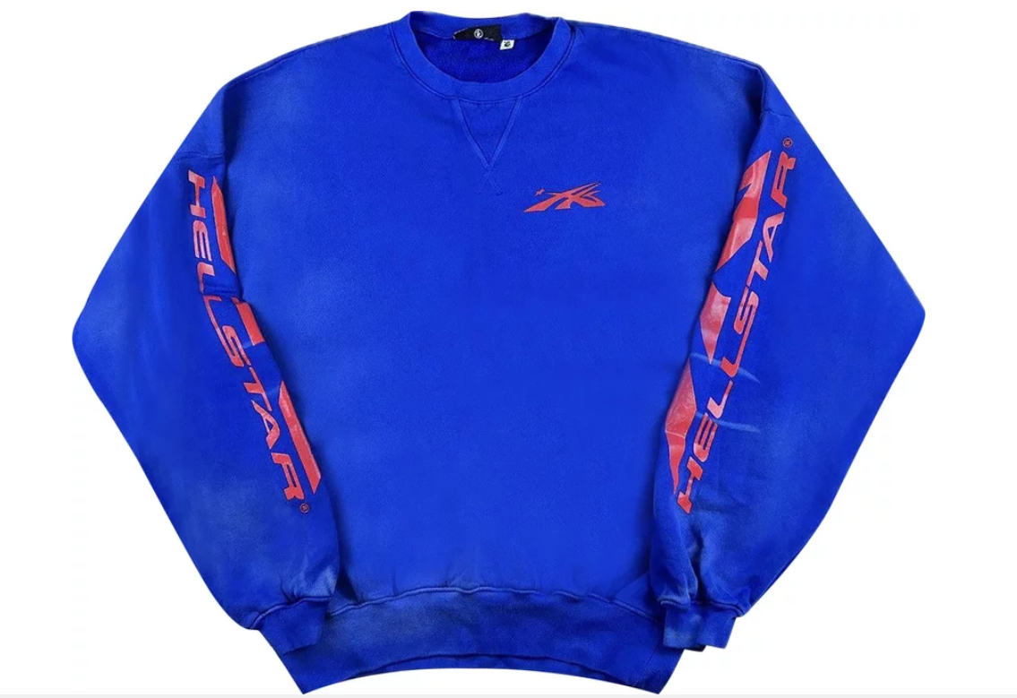 Hellstar | Logo Crewneck Sweatshirt | Blue