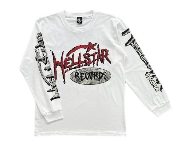 Hellstar | Records Long Sleeve Tee | White